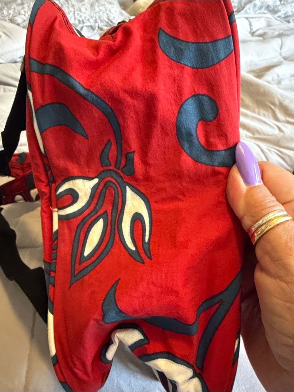 Quiksilver Red Floral Surf-Inspired Backpack - Picture 7 of 7